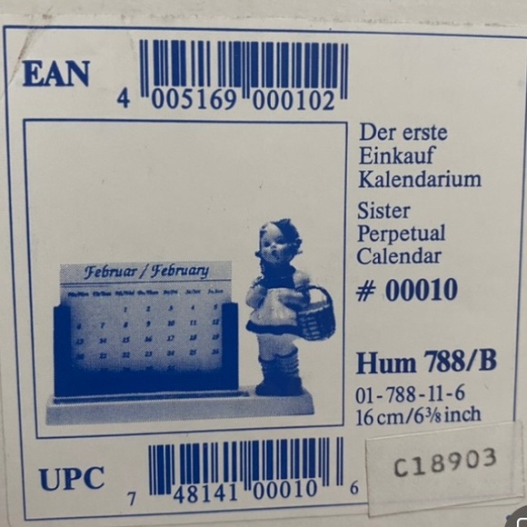 Vintage Hummel Goebel 788/B Sister Perpetual Calendar Collectible Figurine - Picture 15 of 15